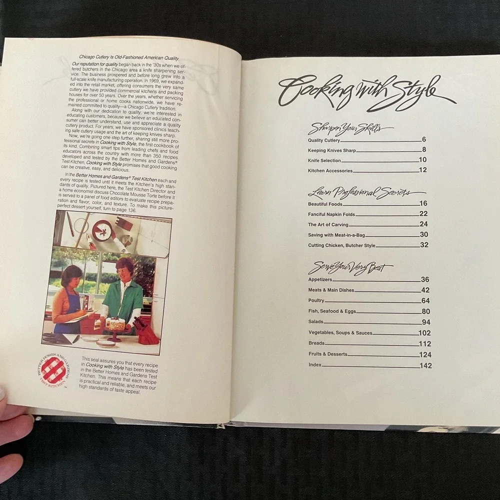 Cooking With Style Chicago Cutlery Cookbook Recipes Meat‎ Knife Guide Hardcover